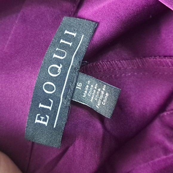 NWT ELOQUII SATIN TIE FRONT SHIRTDRESS $98 - Picture 4 of 5